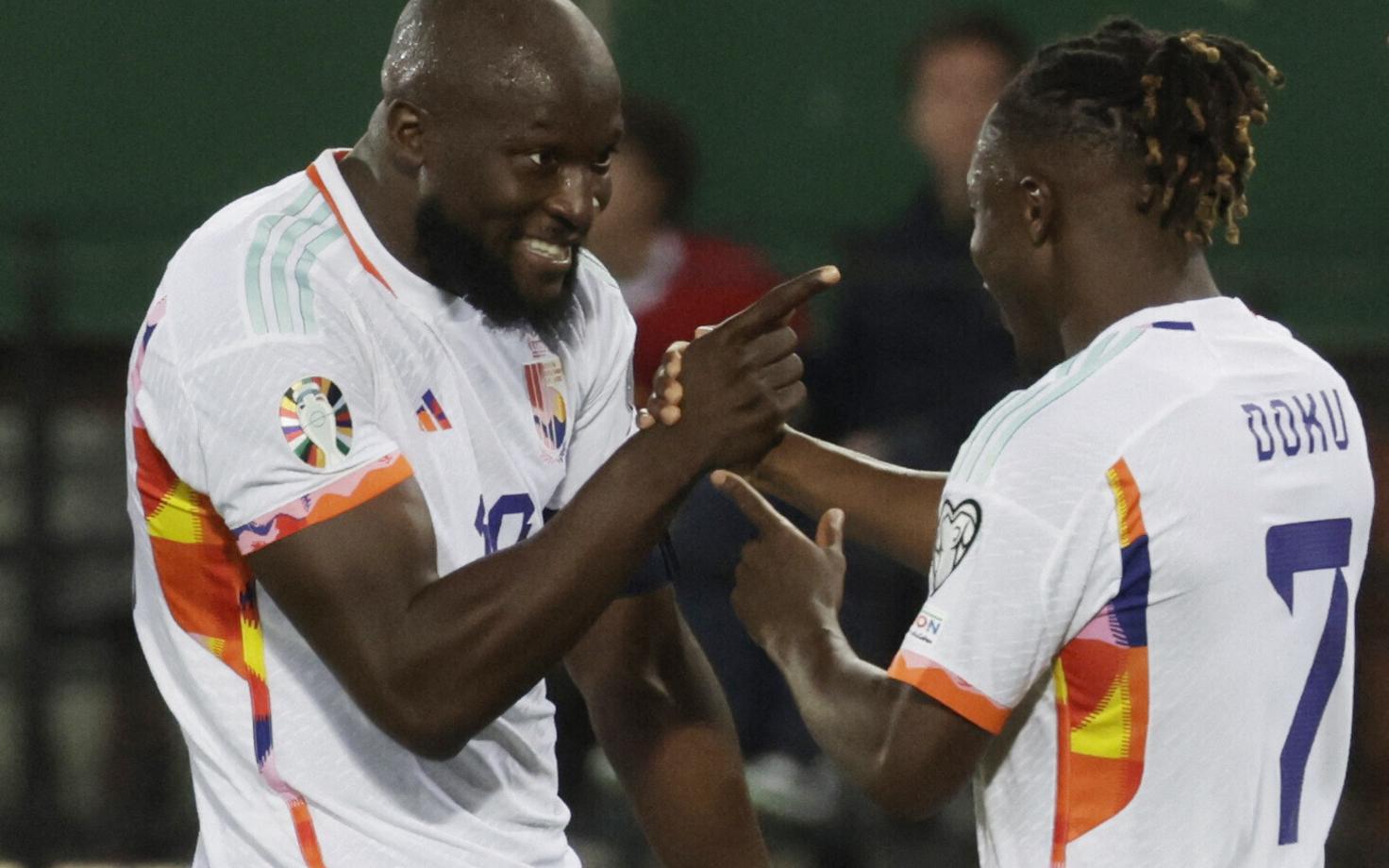 Romelu Lukaku ja Jeremy Doku