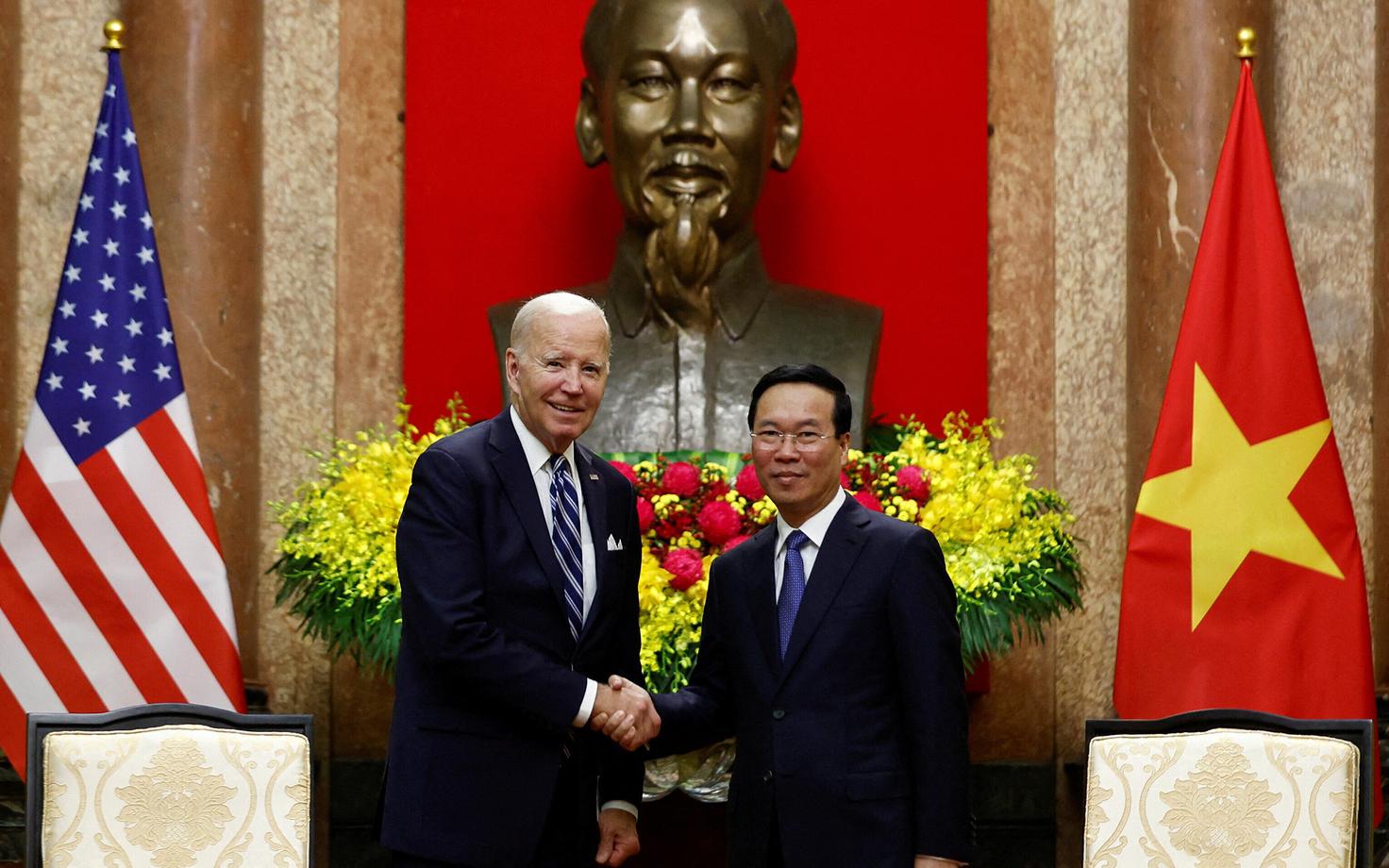 USA President Biden visiidil Hanois septembris 2023. Aruande järgi püüdis Vietnam pääseda ligi USA poliitikute nutiseadmetele