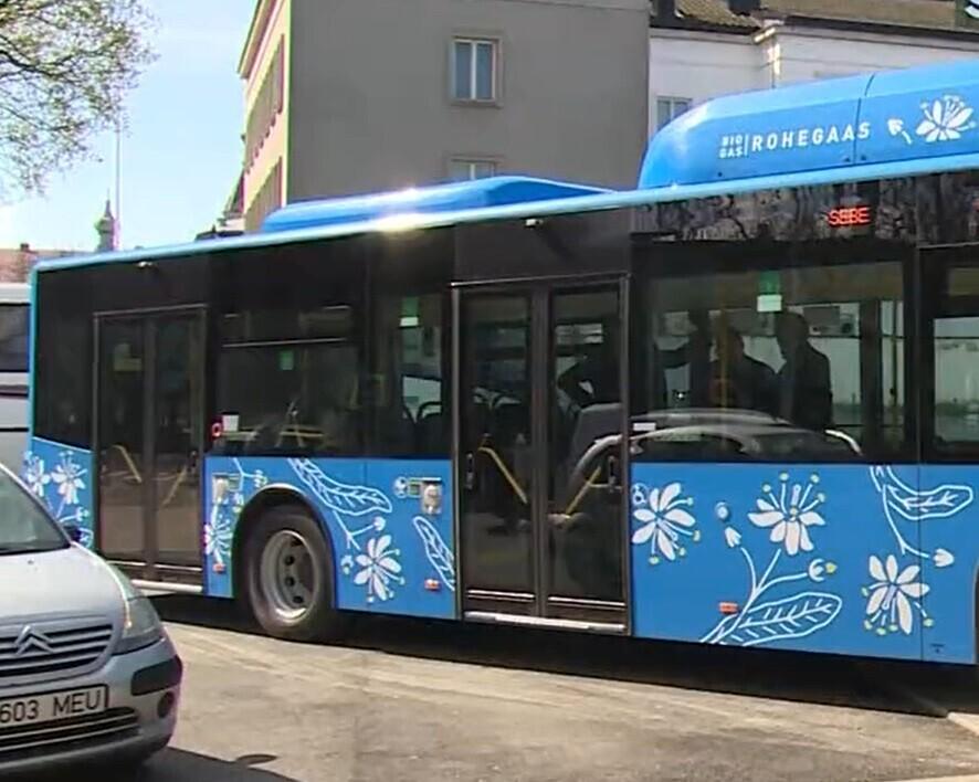 Газовый автобус в Пярну.