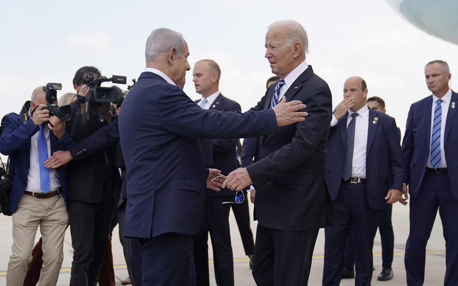 Iisraeli peaminister Benjamin Netanyahu tervitas riiki saabunud USA presidenti Joe Bidenit