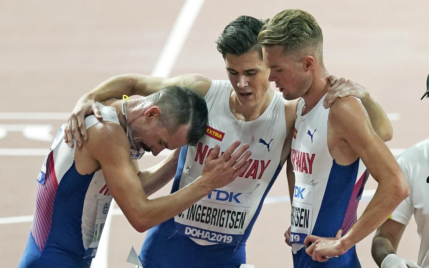 Vennad Henrik Ingebrigtsen (vasakult) Jakob Ingebrigtsen ja Filip Ingebrigtsen