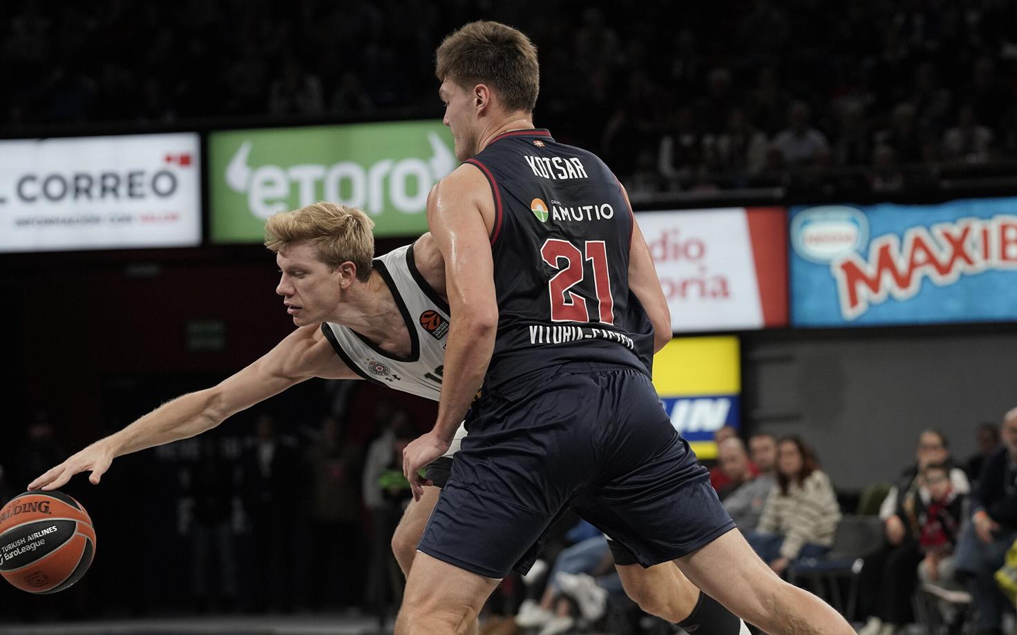 Ognjen Jaramaz (Partizan) ja Maik-Kalev Kotsar (Baskonia)