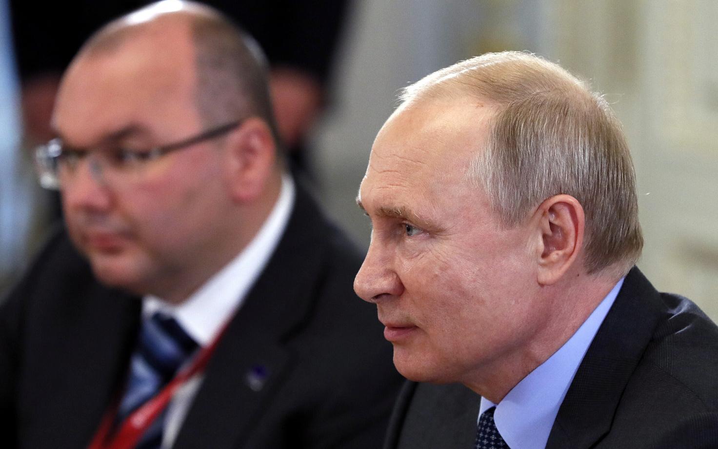 Сергей Михайлов и Владимир Путин в 2019 году.