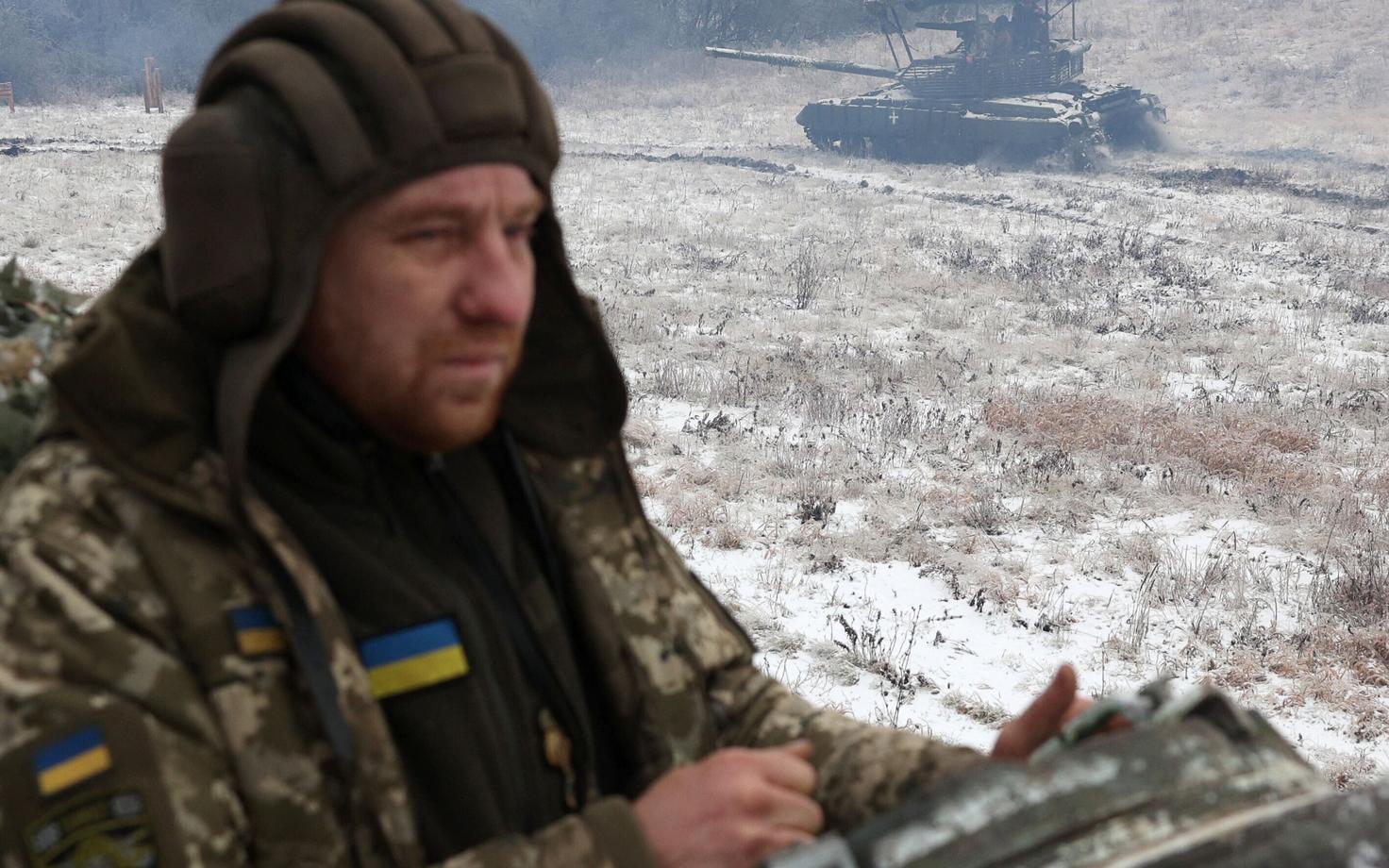 Украинский солдат под Бахмутом.