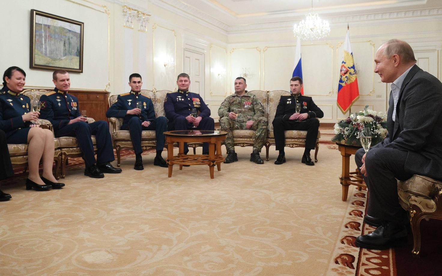 Vladimir Putin ja Vene sõjaväelased