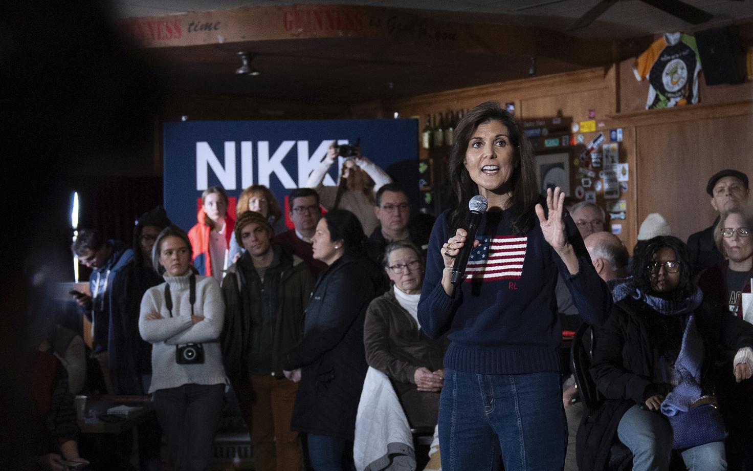 USA vabariiklaste presidendikandidaadiks pürgiv Lõuna-Carolina ekskuberner Nikki Haley Iowas kohtumas valijatega.