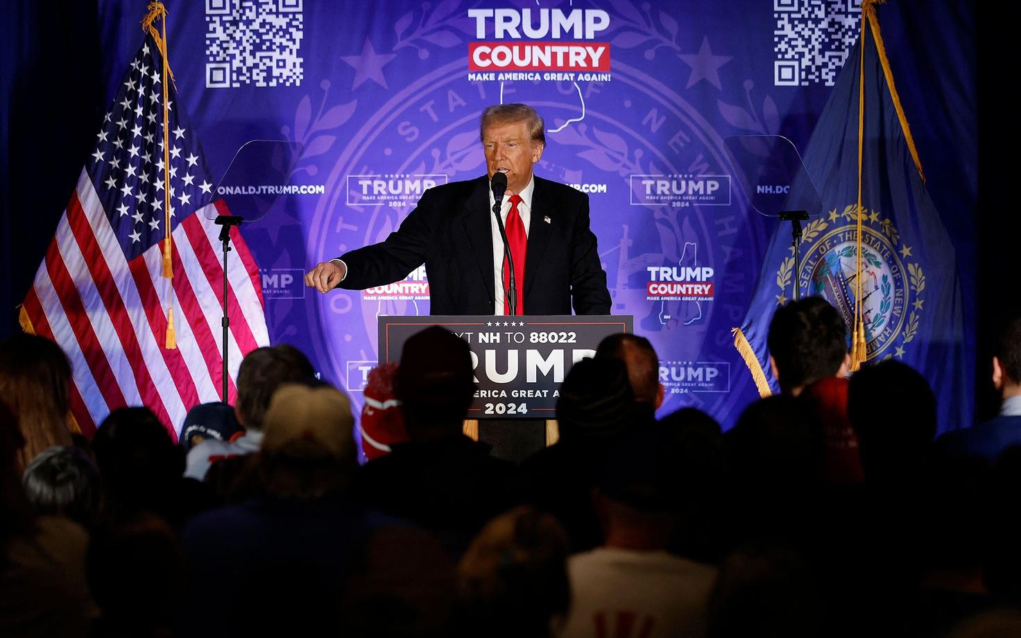 Donald Trump kampaaniaüritusel New Hamsphire'is.
