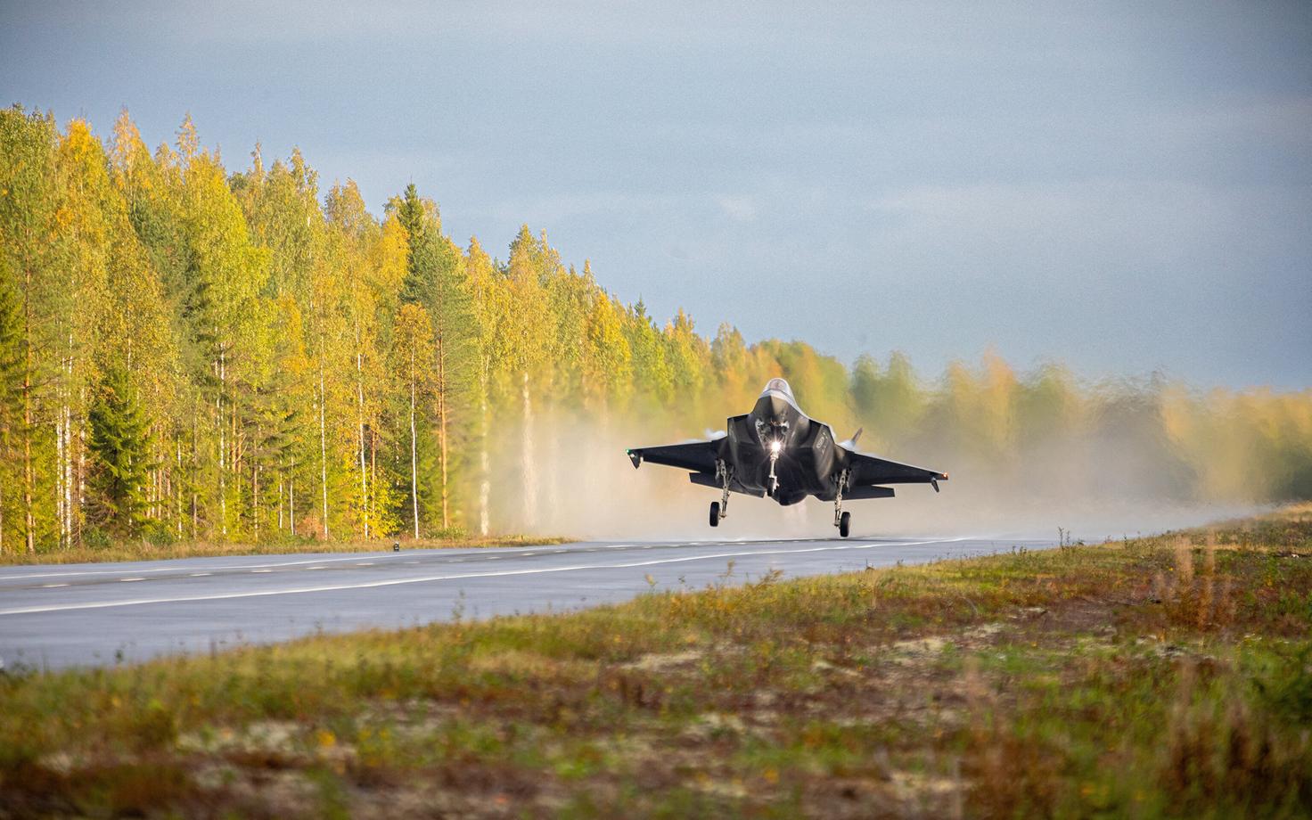 F-35A hävituslennuk Tervo vallas Soomes.
