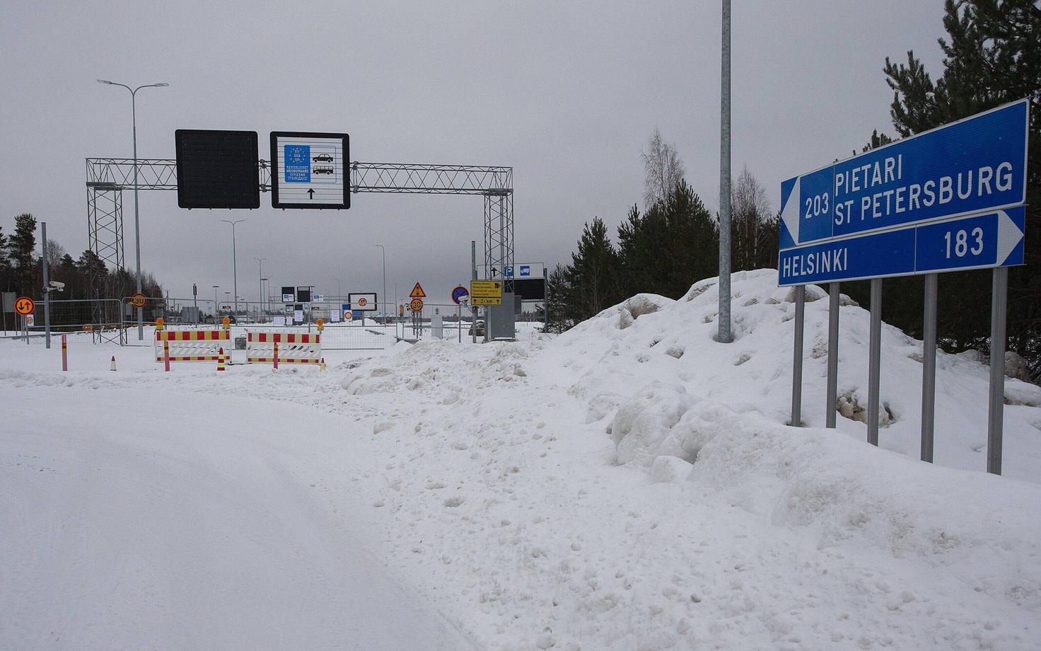 Suletud Vaalimaa piiripunkt Soome-Venemaa piiril.