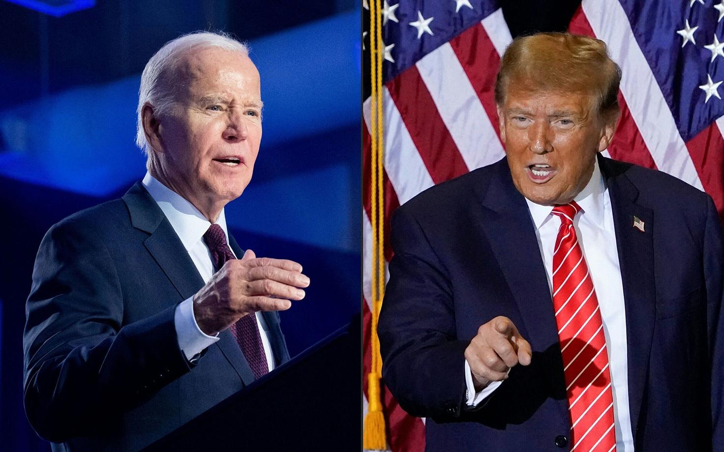 Demokraadist USA president Joe Biden ja vabariiklaste eeldatav presidendikandidaat Donald Trump.