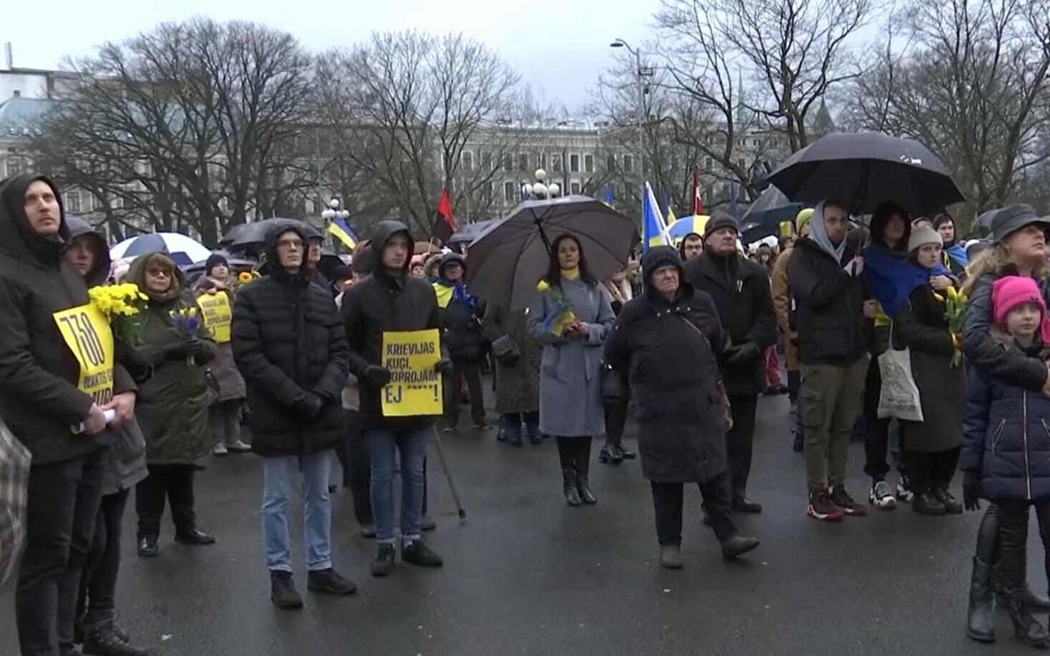 Акция в поддержку Украины в Риге.