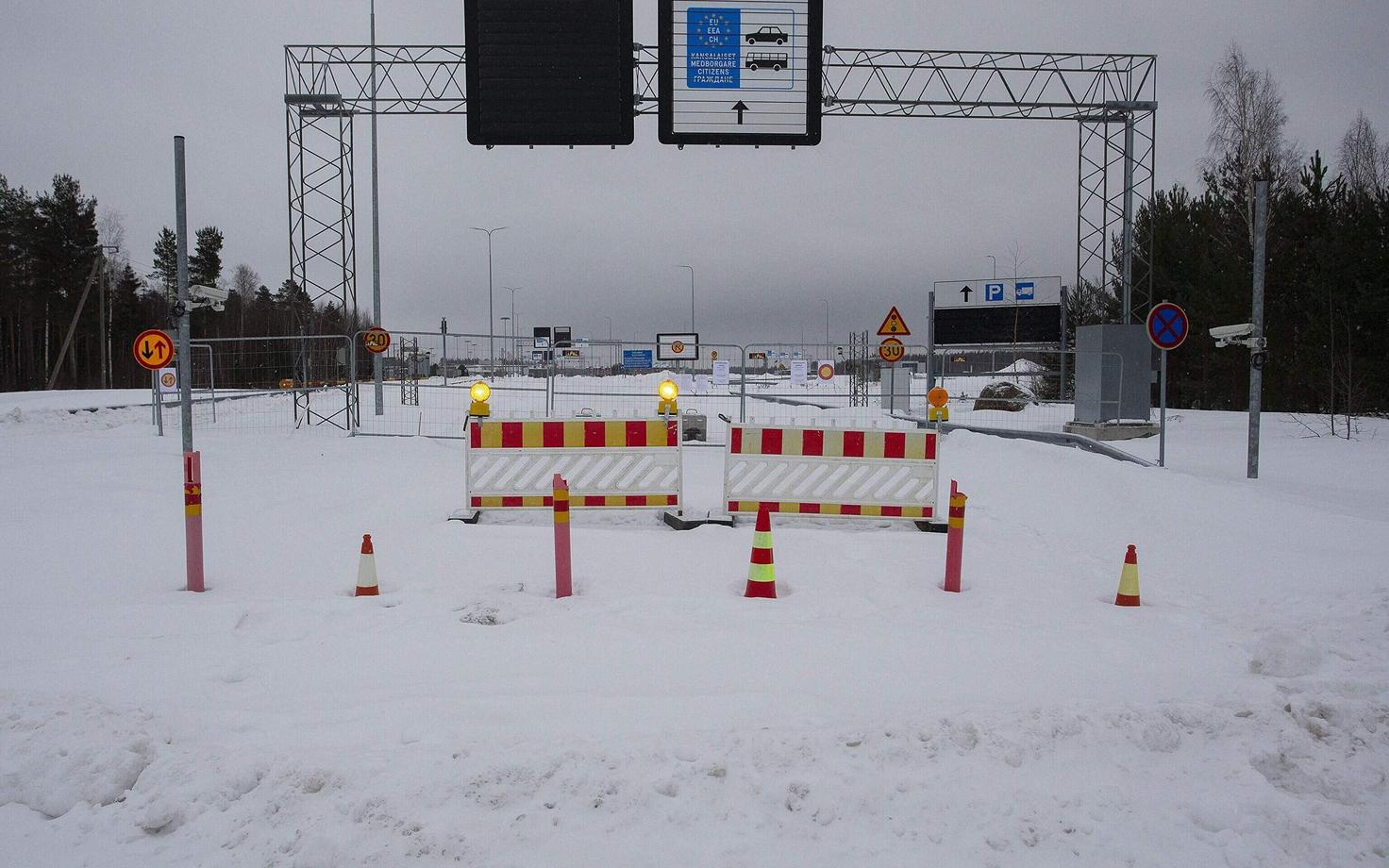 Soome Vaalimaa piiripunkt, mis on Venemaalt tulevale liiklusele suletud.