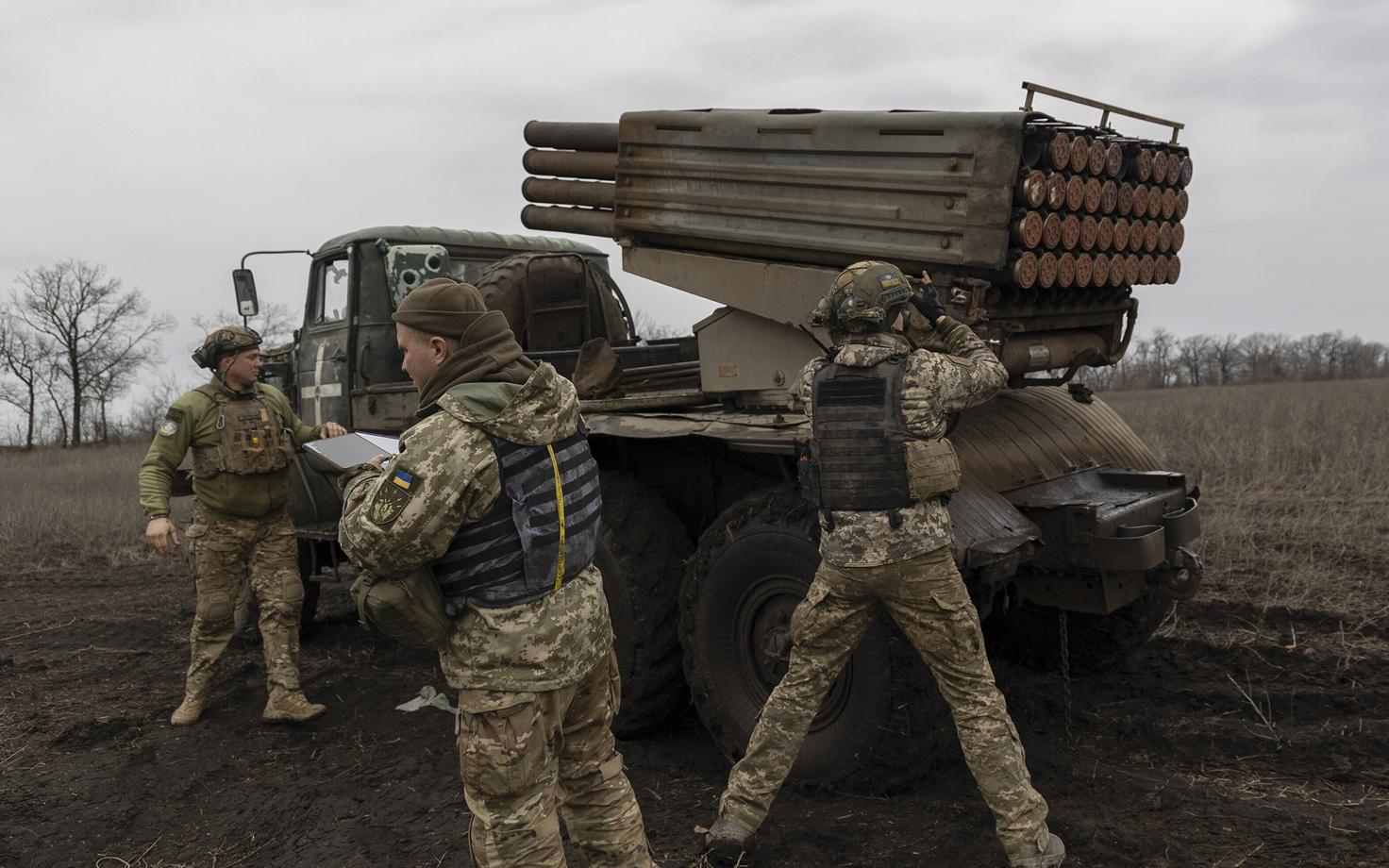 Украинские военные в Донецкой области.