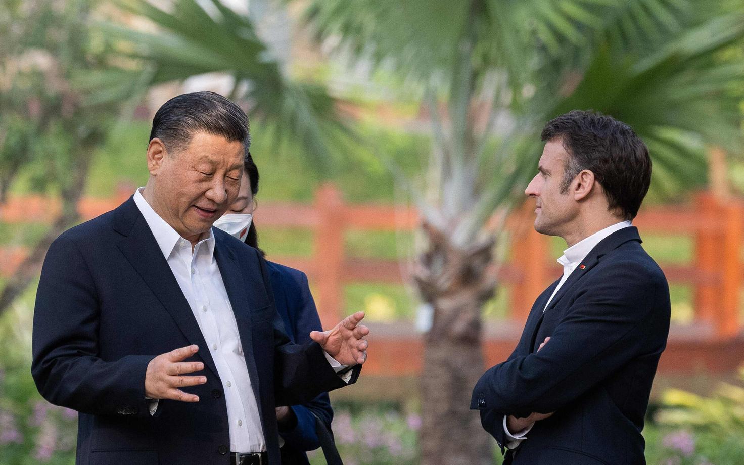 Hiina president Xi Jinping ja Prantsuse president Emmanuel Macron.