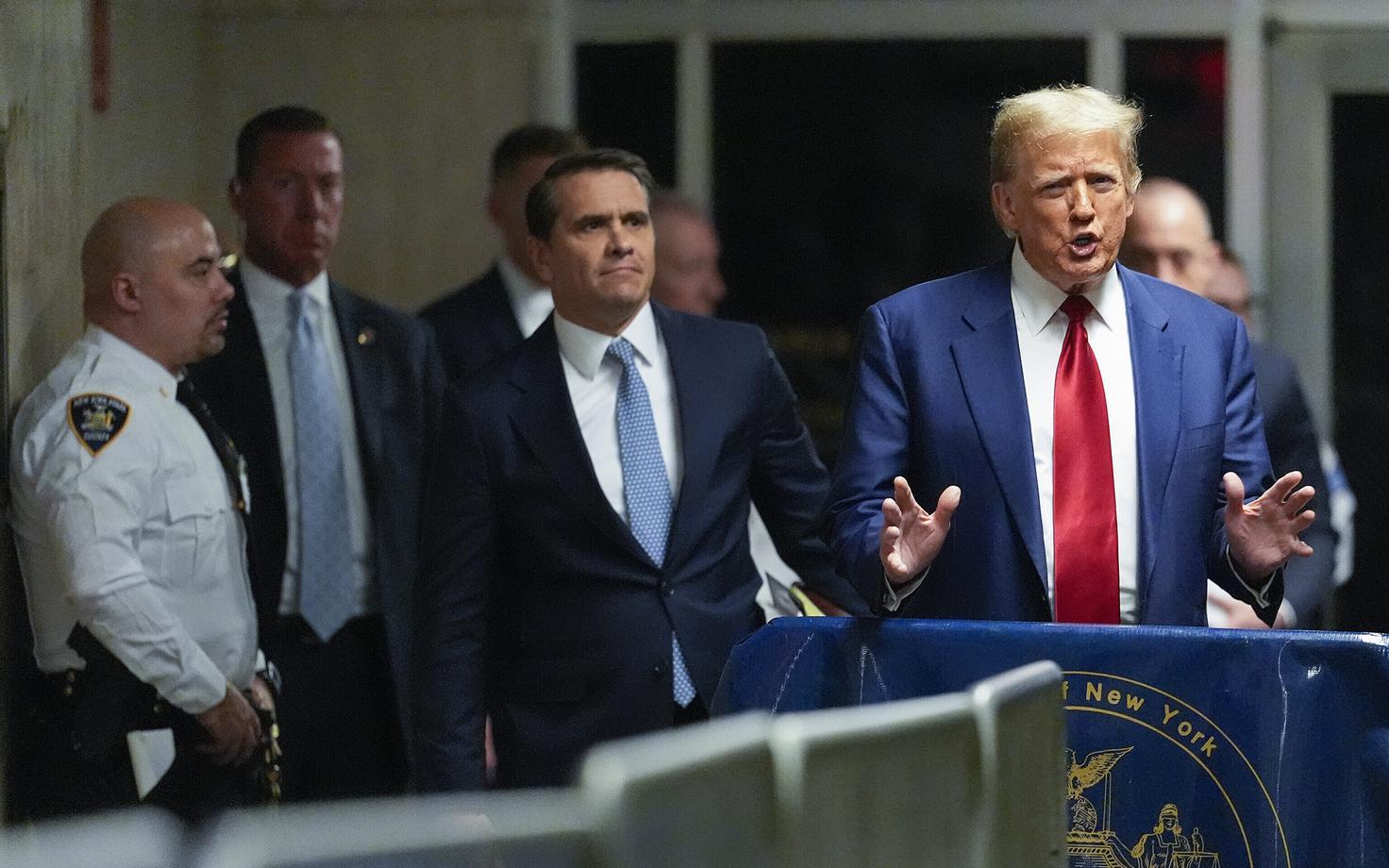 USA ekspresident Donald Trump New Yorgi kohtus.