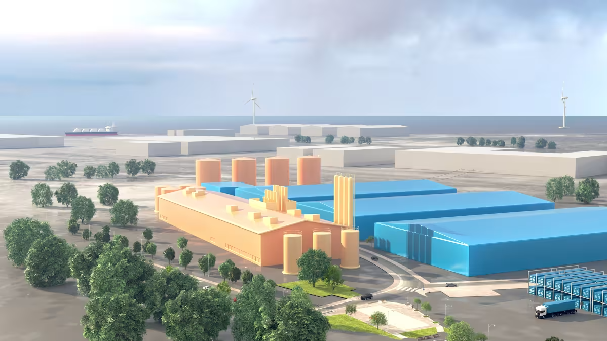 Эскиз завода Green North Energy по производству водорода и аммиака.