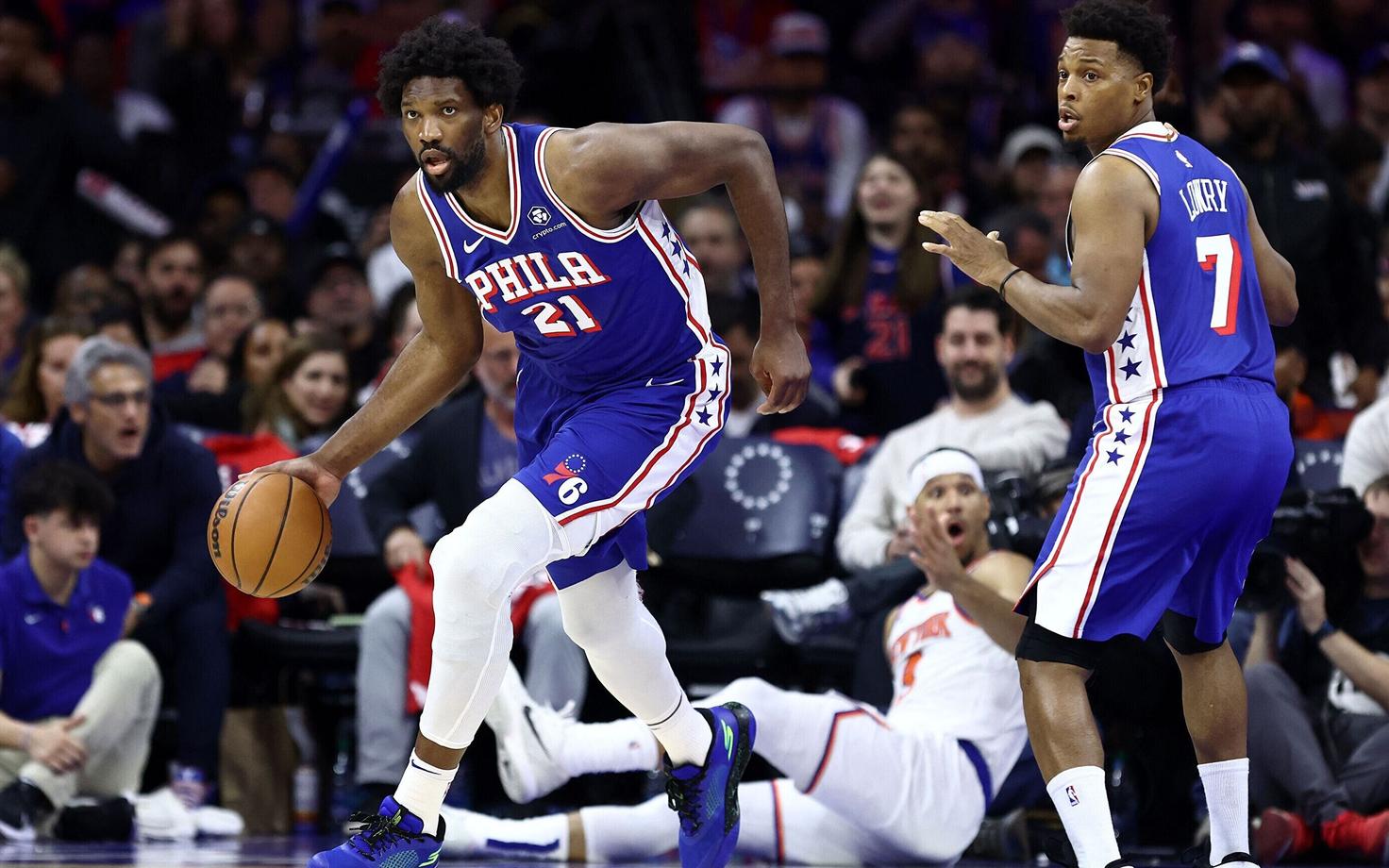 Joel Embiid mängus New York Knicksi vastu