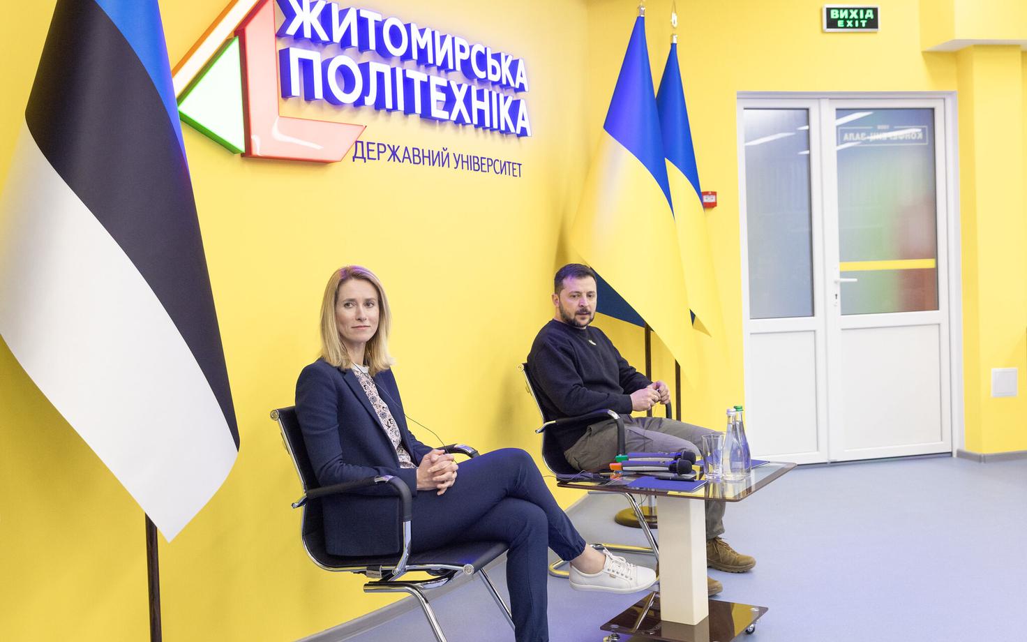 Кая Каллас на встрече с президентом Украины Владимиром Зеленским.