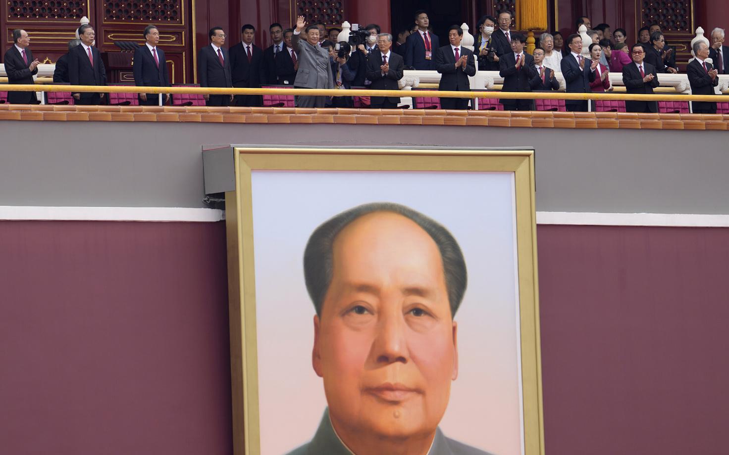 Diktaator Mao Zedongi pilt ja Hiina kompartei