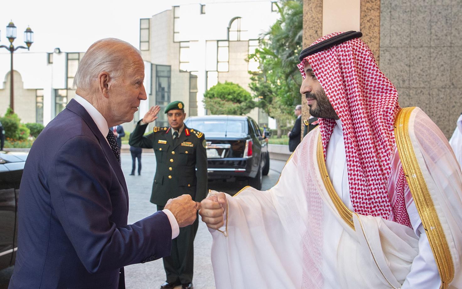 USA president Joe Biden ja Saudi kroonprintsi Mohammed bin Salman