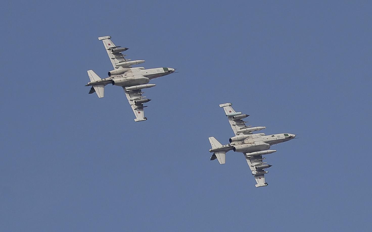 Vene ründelennukid Su-25. Pilt on illustratiivne