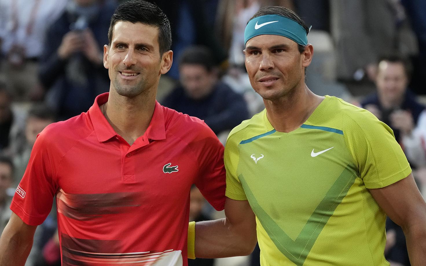 Nocak Djokovic (vasakul) ja Rafael Nadal