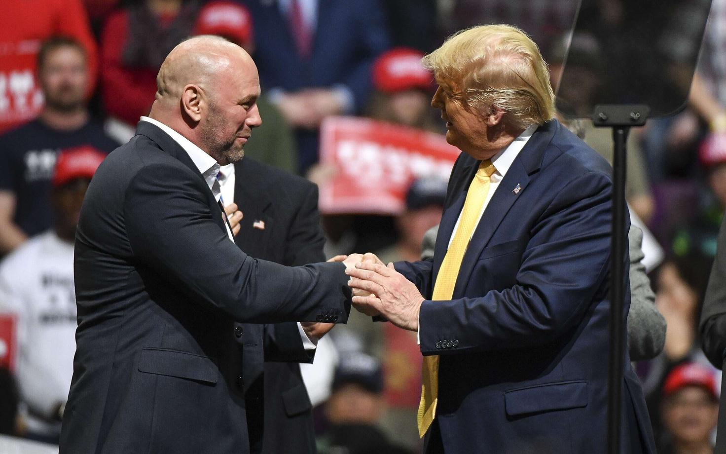 Vabavõitlussarjaga UFC juht Dana White ja Donald Trump