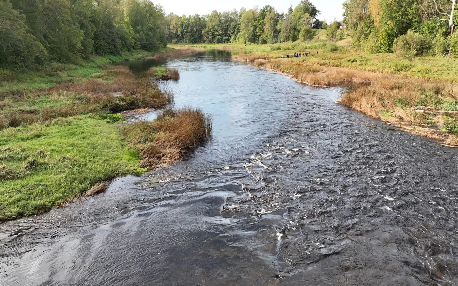 Location of the Oore hydrometric gauging station, on the Pärnu River.