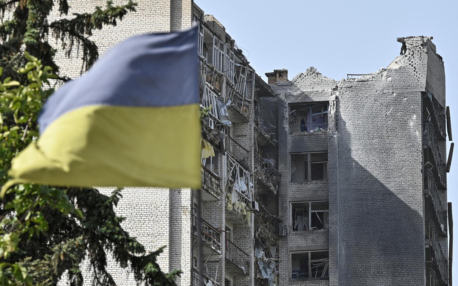 Ukraina lipp Zaporižžjas.