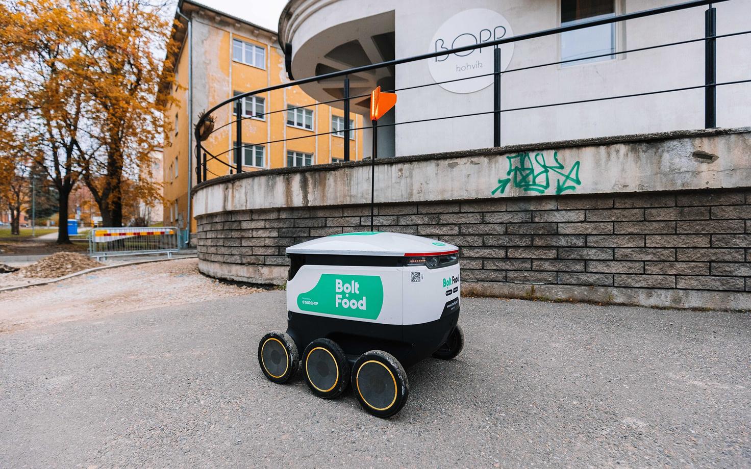 A Bolt delivery robot.
