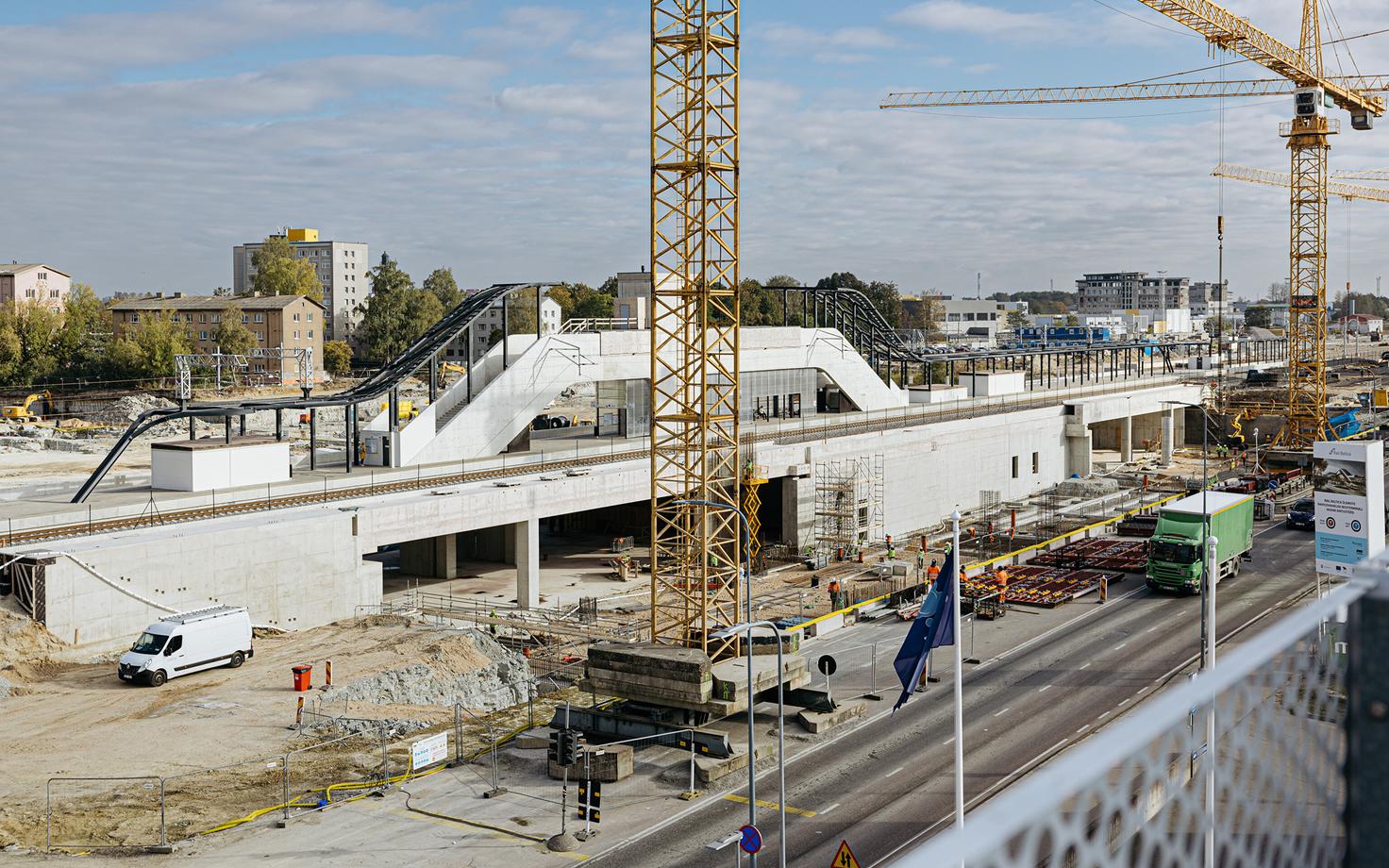 Rail Baltica Tallinna terminali ehitusjärg 03.10.2025