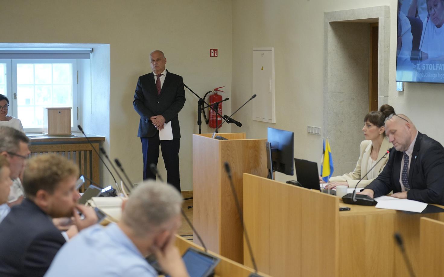 Заседание Нарвского горсобрания 1 августа 2026 года.