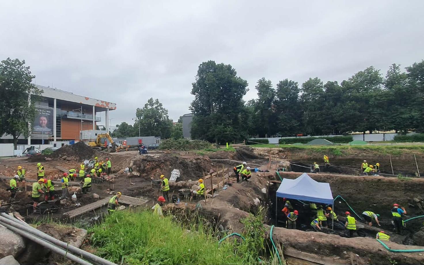 Archeological excavation work in Tartu.