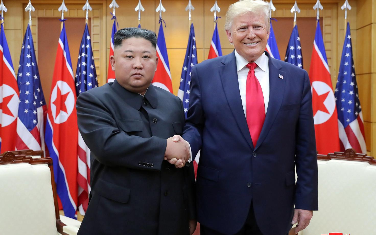 USA president Donald Trump 2019. aasta 30. juunil peetud kohtumisel Põhja-Korea liidri Kim Jong-uniga.