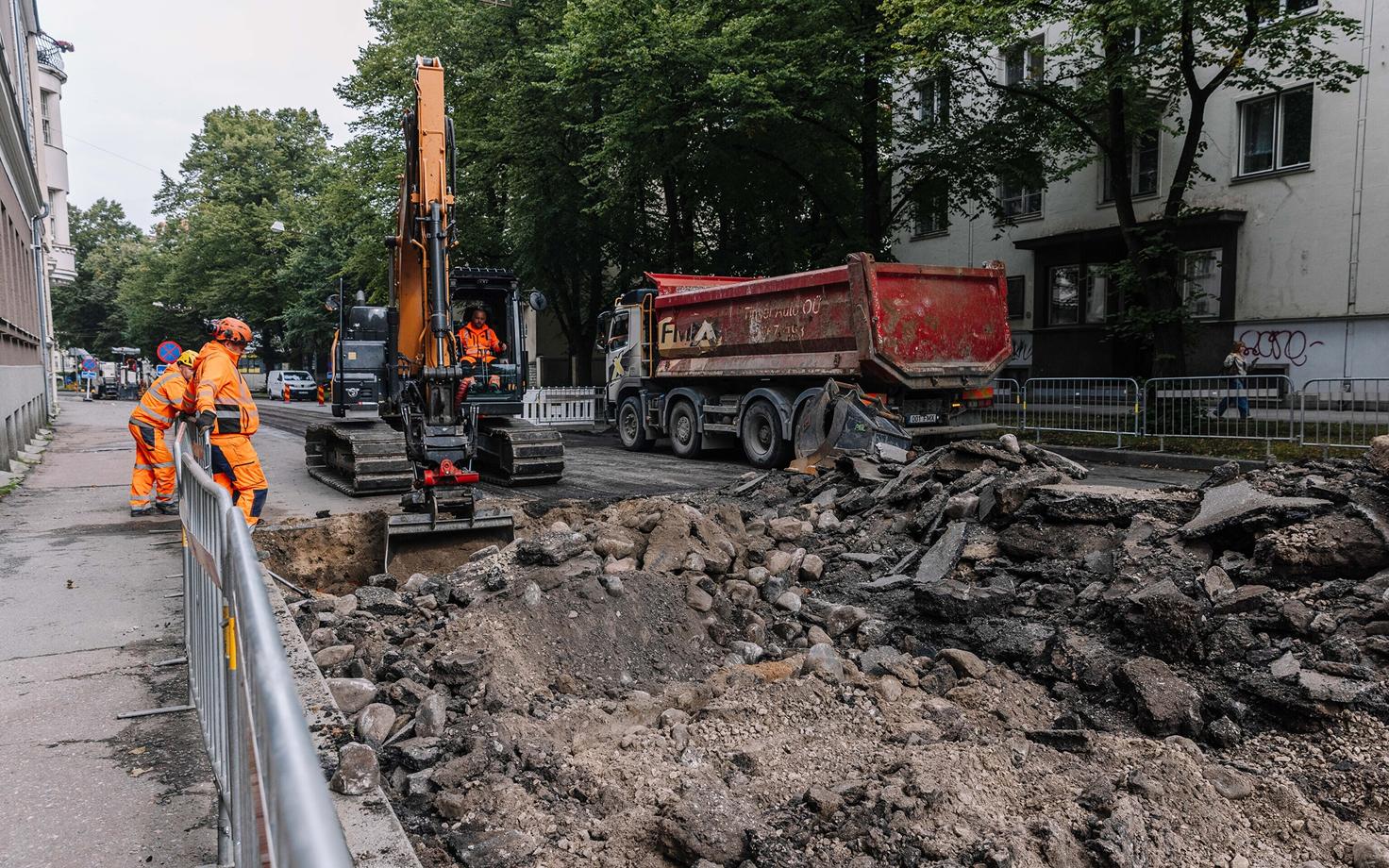 Teetööd Tallinnas Kreutzwaldi tänaval