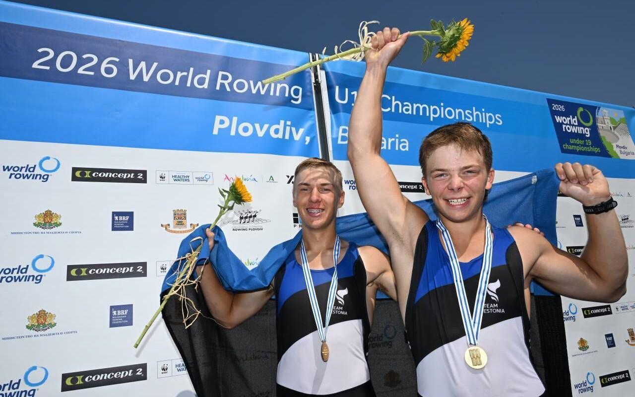 Sõudmise U-19 maailmameistrivõistlustel võitsid paarisaerulisel kahepaadil kulla Endrik Hansen ja Riko Raimond Kubja