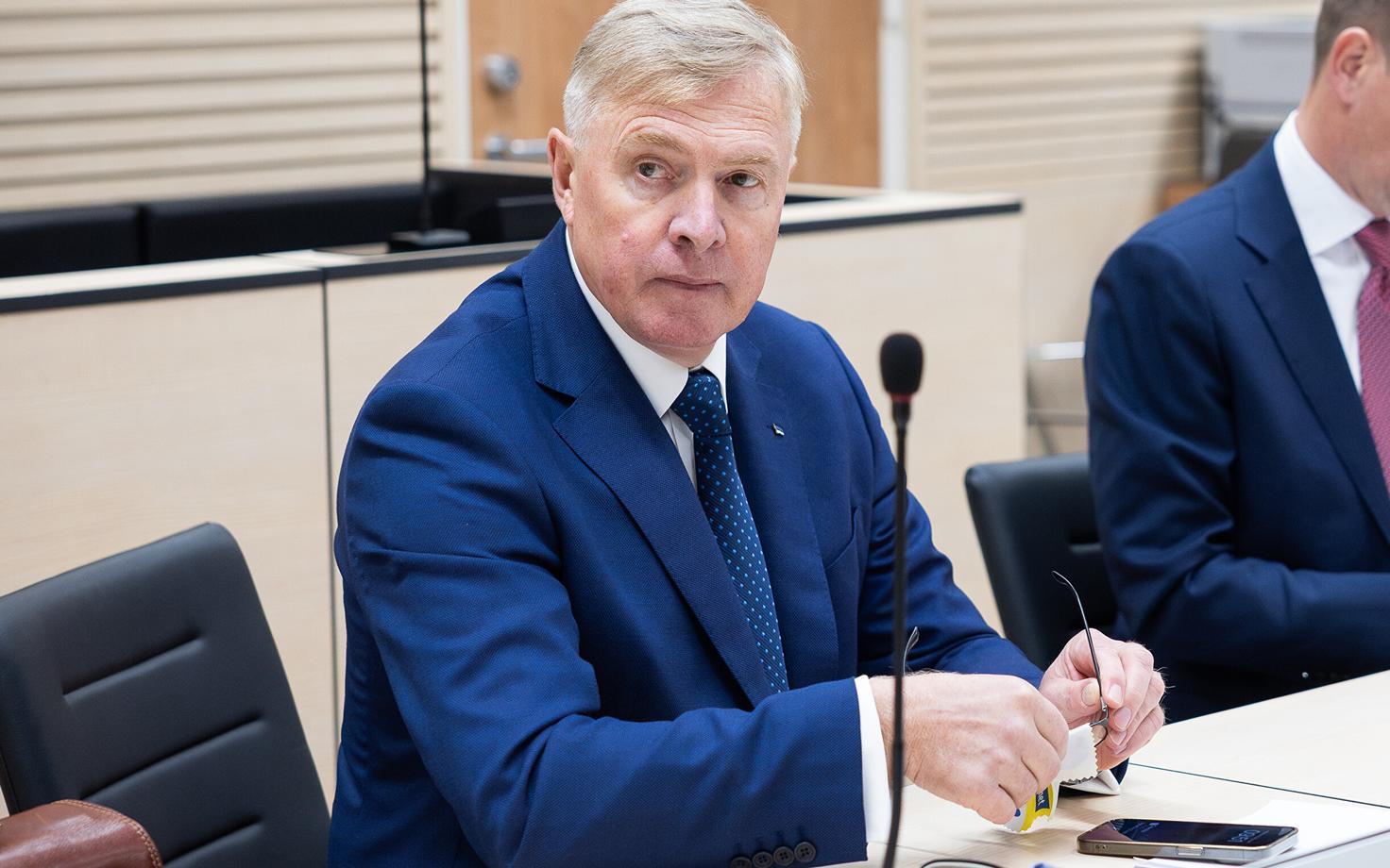 Калле Лаанет на заседании Харьюского суда.