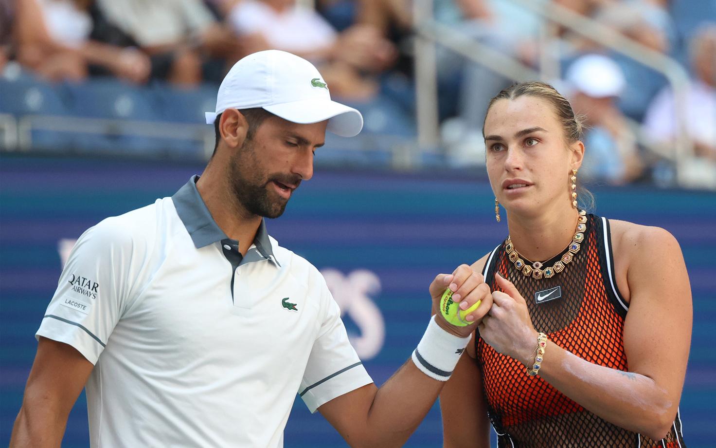 Novak Djokovic ja Arina Sabalenka