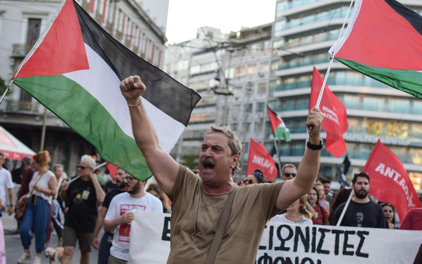 Palestiinat toetav meeleavaldus Kreekas