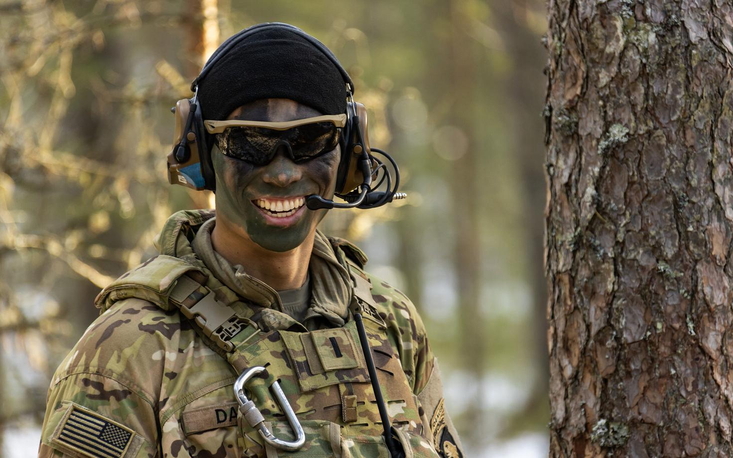 USA sõdur Eestis õppustel.