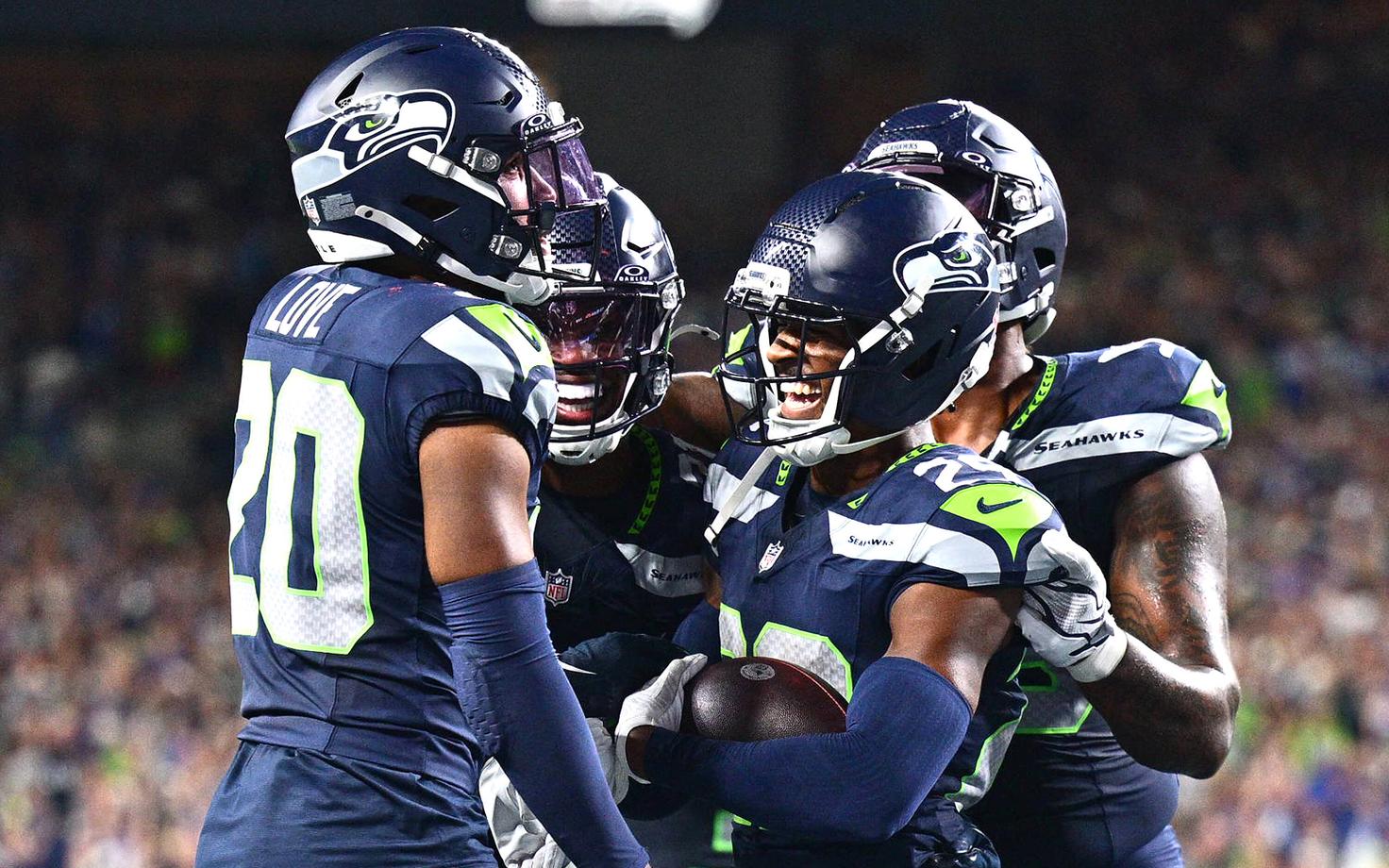 Seattle Seahawksi mängijad.