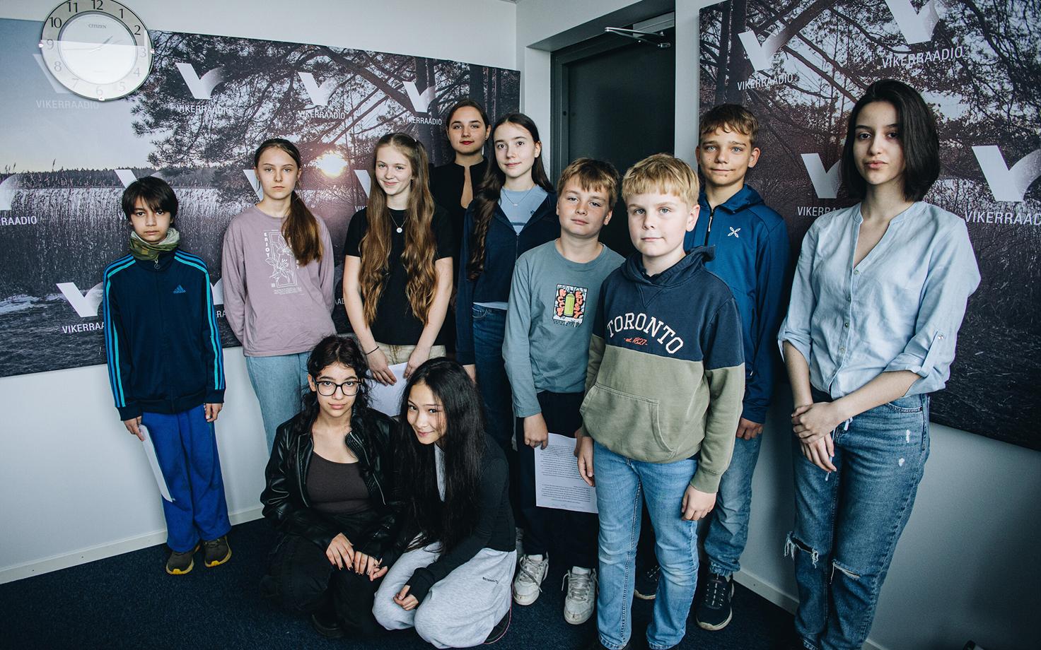 Tallinn European School students at the Vikerraadio European Day of Languages recording.