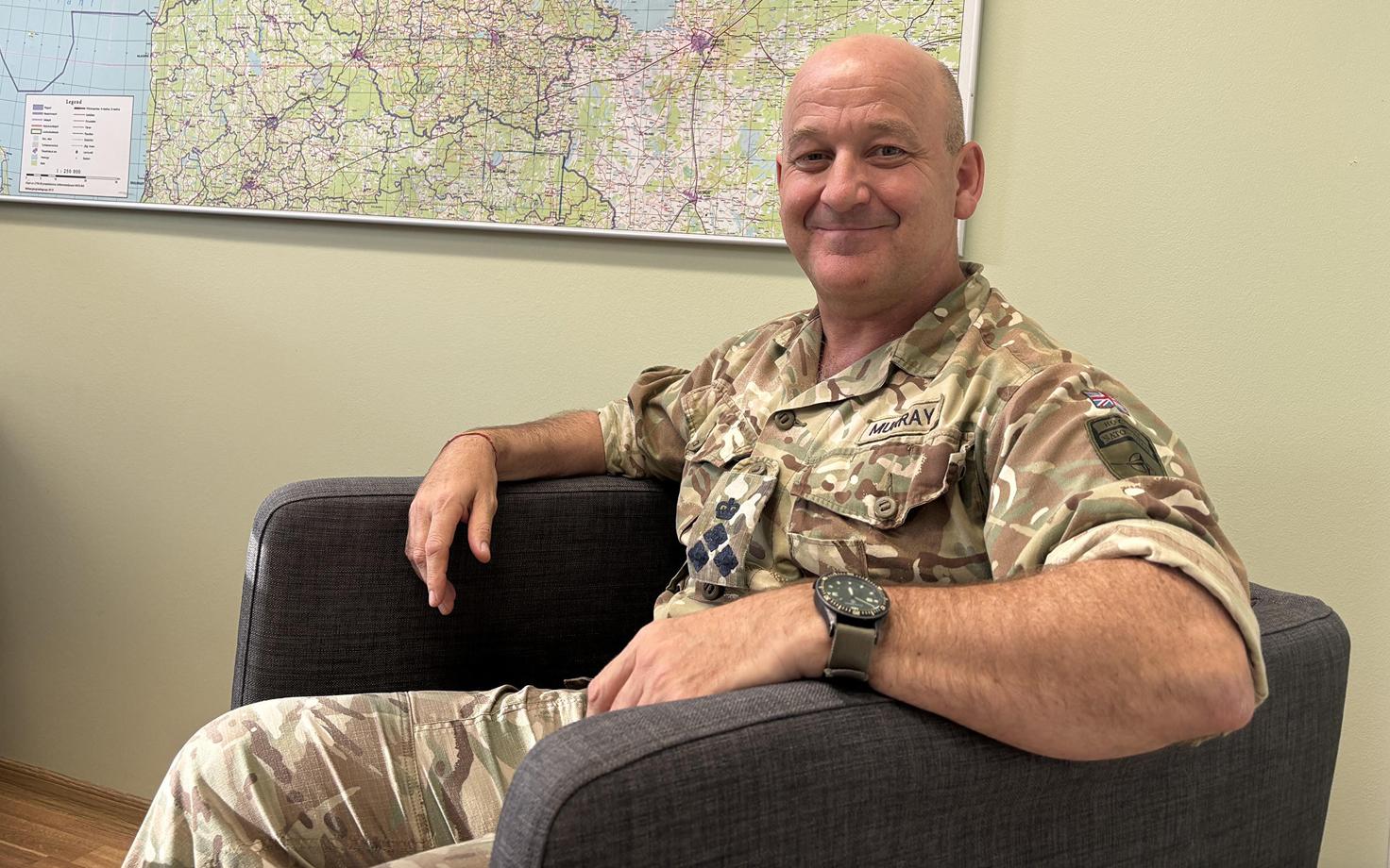 Brig. Jamie Murray, commander of the U.K.'s Operation Cabrit and deputy commander of the Estonian Division.