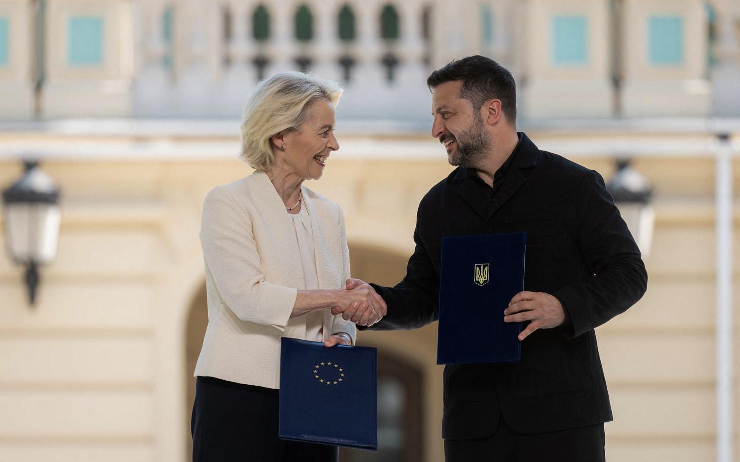 Euroopa Komisjoni president Ursula von der Leyen ja Ukraina president Volodõnõr Zelenski.