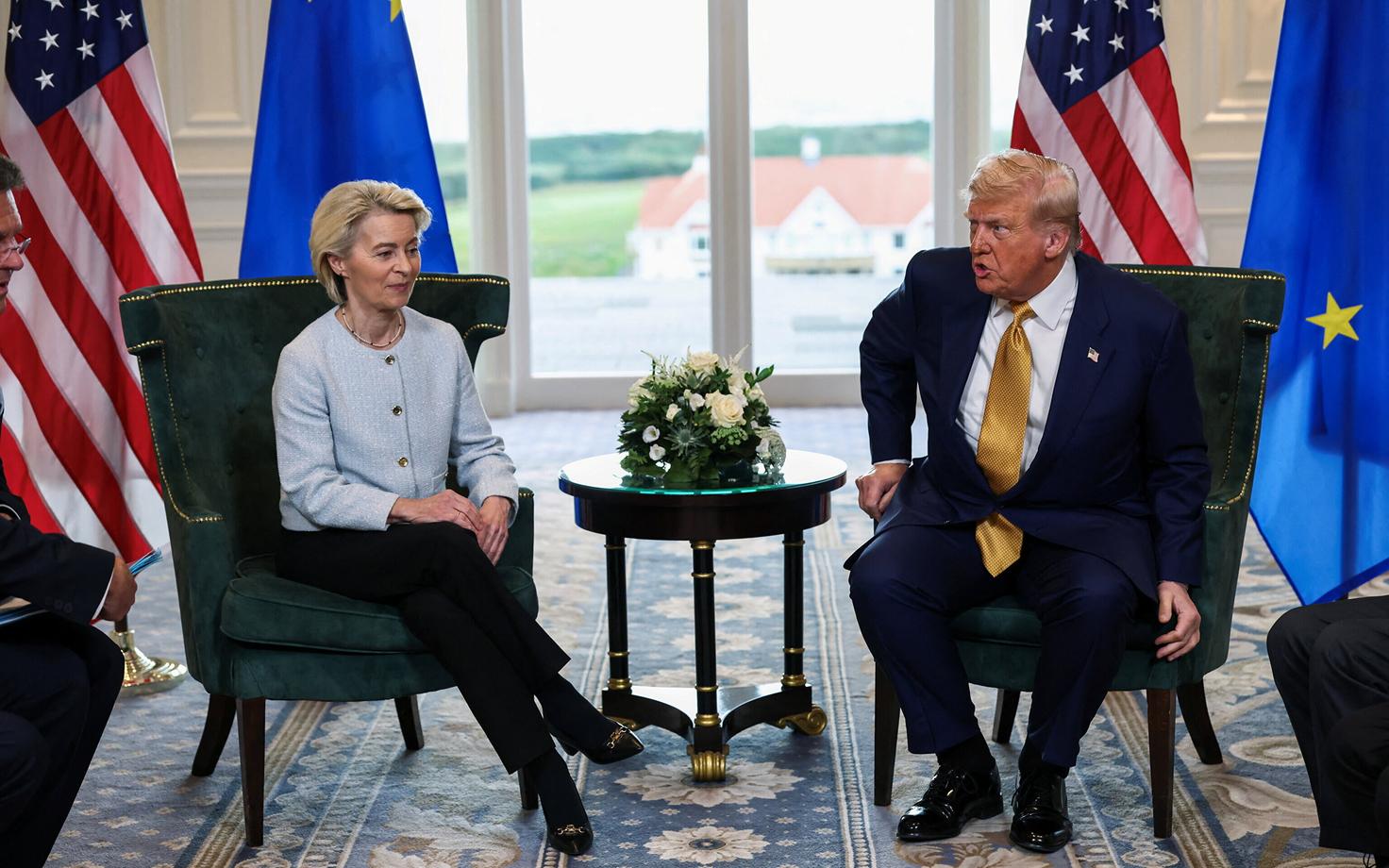 USA president Donald Trump kohtumas Euroopa Komisjoni presidendi Ursula von der Leyeniga.