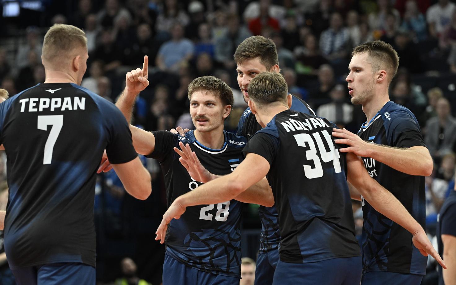 Eesti võrkpallikoondis mängus Soome vastu