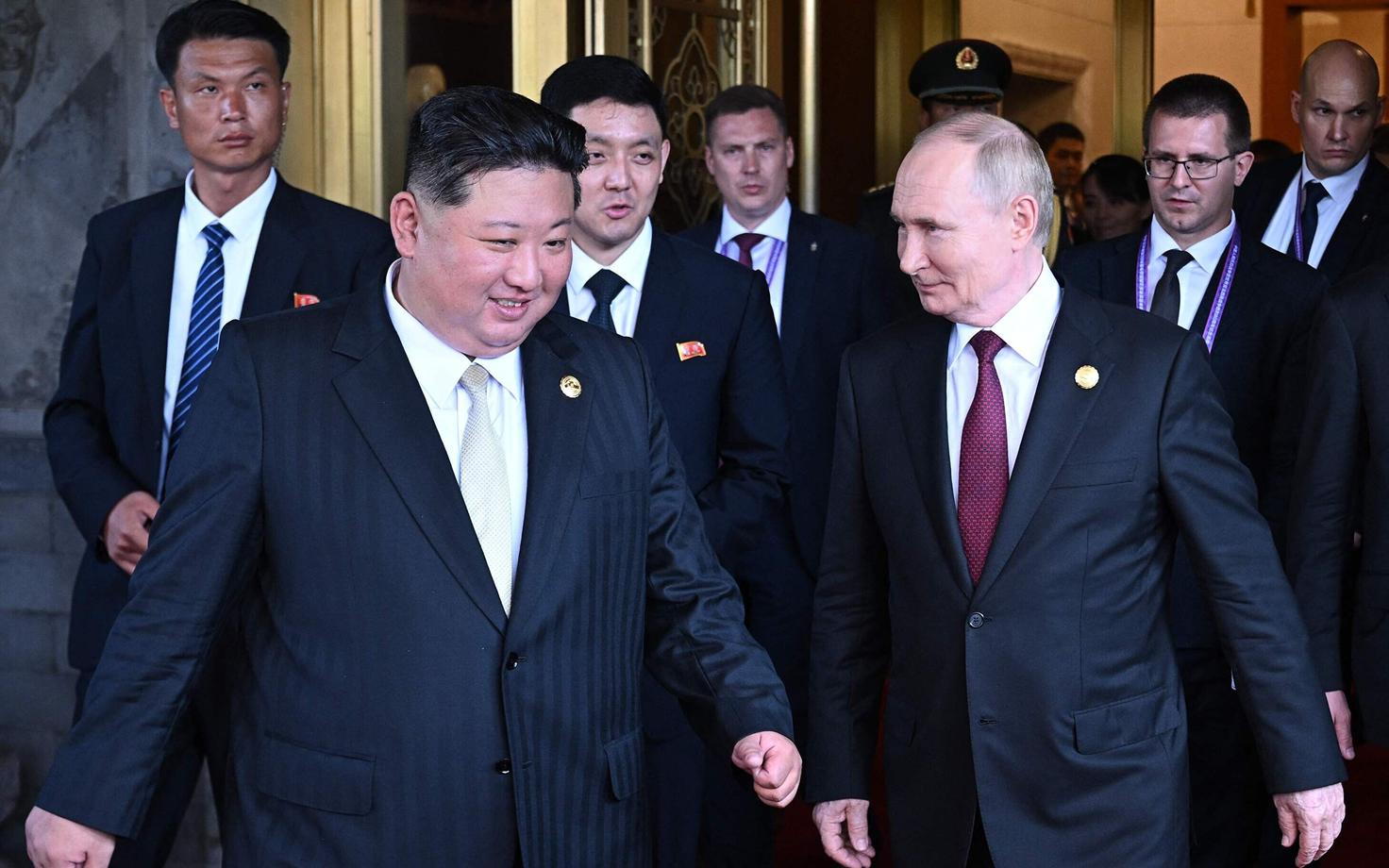 Põhja-Korea diktaator Kim Jong Un ja tema Venemaa kolleeg Vladimir Putin