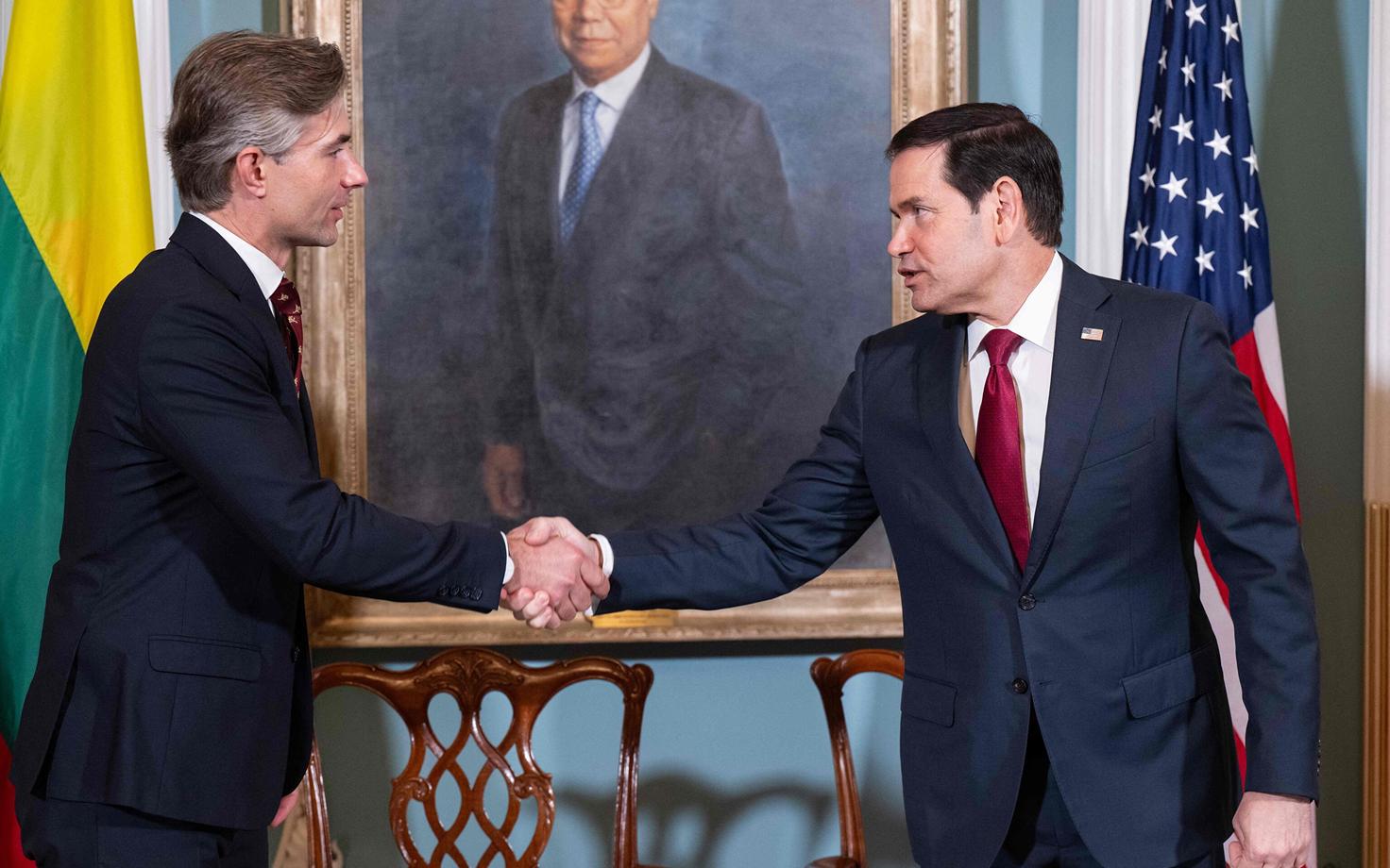 Leedu välisminister Kęstutis Budrys ja tema USA kolleeg Marco Rubio