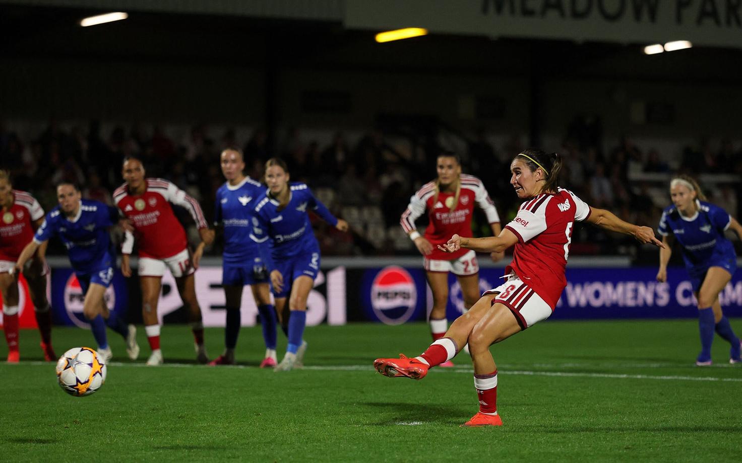 Mariona Caldentey penaltilöök tõi Arsenalile napi võidu.