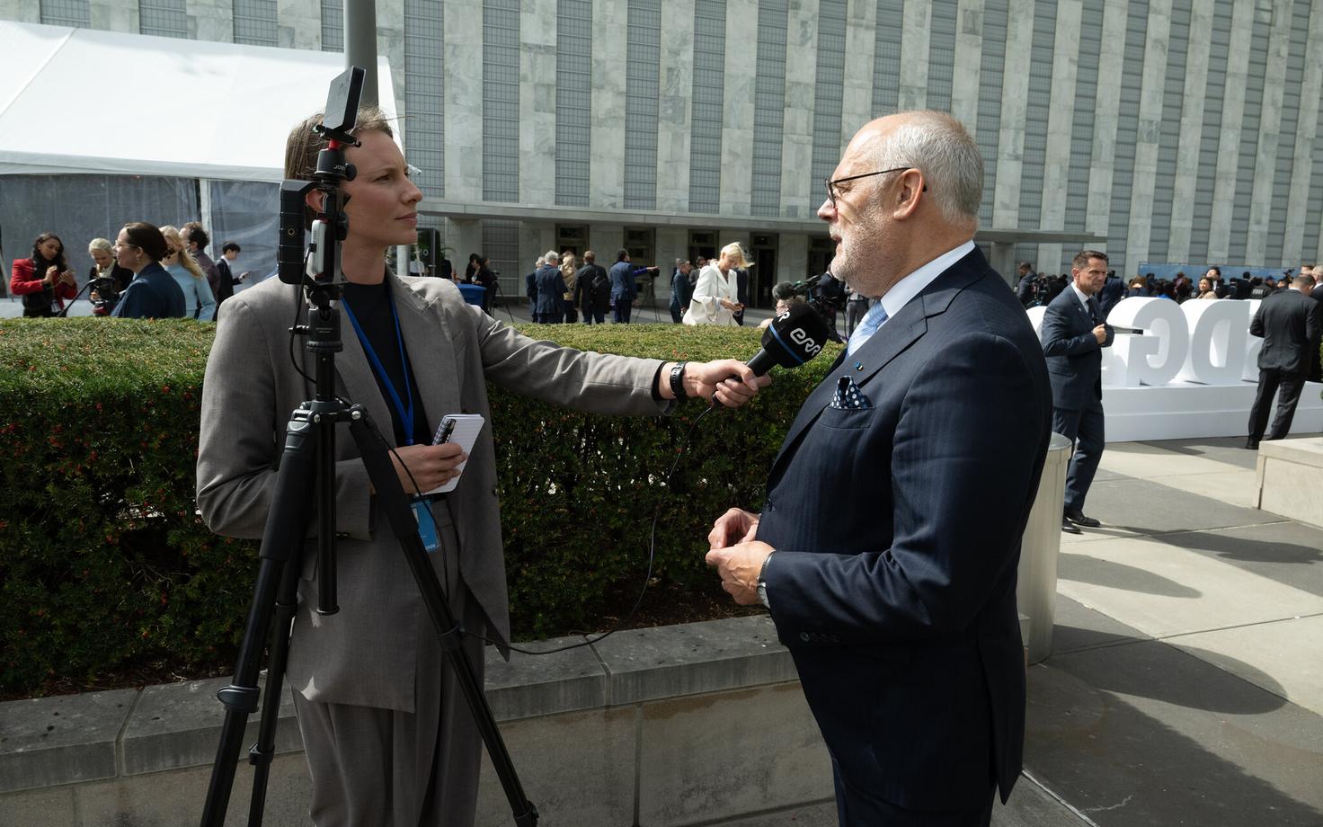 President Alar Karis ERR-ile New Yorgis intervjuud andmas